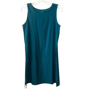 Title Nine Women's Teal Unconventional Lasercut Sleeveless Dress in Size ‎ S